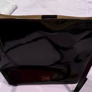 Frances Valentine black patent tote bag